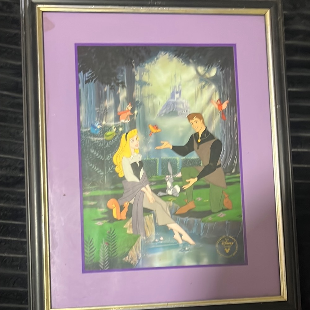 Disney Princess Aurora and Prince Art - Purple and Green